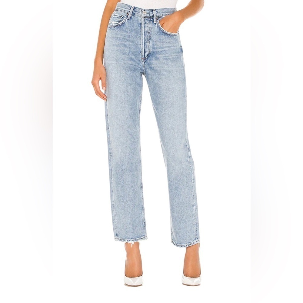AGOLDE 90's High Rise Straight Leg Loose Fit Organic Cotton Jeans- Size 24